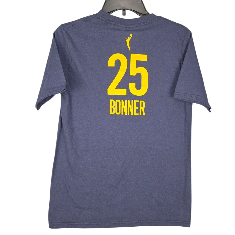 Indiana Fever Bonner #25 Youth Large 14/16 Blue WNBA Shirt‎ Nike Basketball New